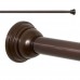 Oil Rubbed Bronze Decorative Adjustable Tension Shower Curtain Rod 41 - 72 inches with Ring Hooks - B06WRW13B9